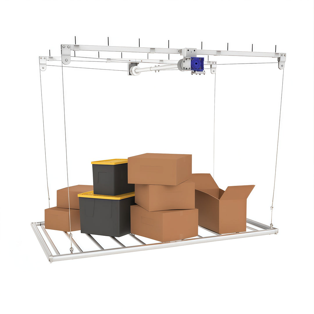 Remote Controlled Retractable Ceiling Storage Rack - Ultra Heavy Duty