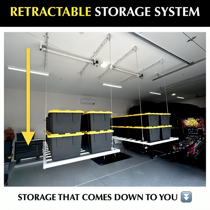 Masterforce Storage Ceiling Rack Retractable Ceiling Storage Rack - Ultra Heavy Duty – Connect Flooring