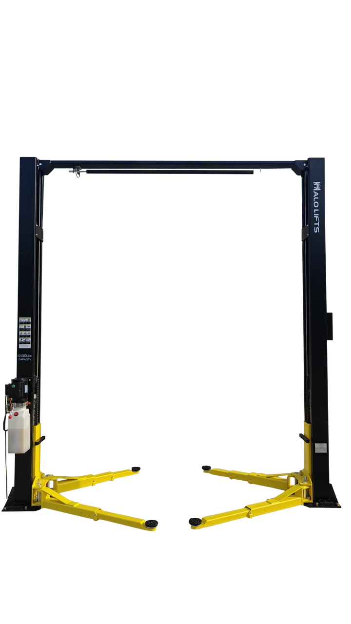 Halo Lifts Clear Floor 2 Post Car Hoist - 4.5 Ton Capacity